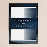 "Coastal Nights" - Wedding Invitations in Midnight by Kelly Schmidt - Assembled