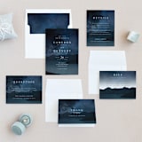 "Coastal Nights" - Wedding Invitations in Midnight by Kelly Schmidt - Invitation Suite
