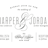"Scripted Ampersand" - Wedding Invitations in Midnight by Roxy Cervantes - Close-Up