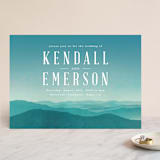 "Misty Mountain Range" - Wedding Invitations in Sky by Kelly Schmidt - Front