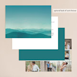 "Misty Mountain Range" - Wedding Invitations in Sky by Kelly Schmidt - Back of Card