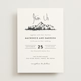 "Mountains" - Wedding Invitations in Charcoal by Anastasia Makarova - Front