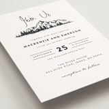 "Mountains" - Wedding Invitations in Charcoal by Anastasia Makarova - Close-Up