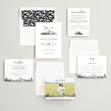 "Mountains" - Wedding Invitations in Charcoal by Anastasia Makarova - Invitation Suite