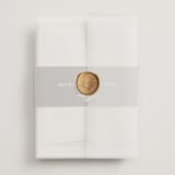 "Mountains" - Wedding Invitations in Ivory by Anastasia Makarova - Vellum Wrap with Wax Seal