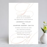 "Twirl Monogram B" - Wedding Invitations in Blush by Ariel Rutland - Front