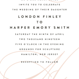 "Twirl Monogram B" - Wedding Invitations in Blush by Ariel Rutland - Close-Up