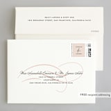 "Twirl Monogram B" - Wedding Invitations in Blush by Ariel Rutland - FREE Recipient Addressing