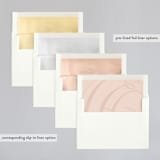 "Twirl Monogram B" - Wedding Invitations in Blush by Ariel Rutland - Envelope Liner Options