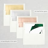 "Mod Palm" - Wedding Invitations in Pearl by Erin Hodges - Envelope Liner Options