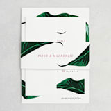 "Mod Palm" - Wedding Invitations in Pearl by Erin Hodges - Assembled