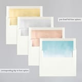 "Ombre" - Wedding Invitations in Sea by Roxy Cervantes - Envelope Liner Options