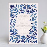 "Wildflower Floral" - Wedding Invitations in Navy by Katharine Watson - Front