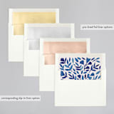 "Wildflower Floral" - Wedding Invitations in Navy by Katharine Watson - Envelope Liner Options