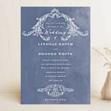 "Ornate" - Wedding Invitations in Indigo by Nazia Hyder - Front