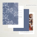 "Ornate" - Wedding Invitations in Indigo by Nazia Hyder - Back of Card