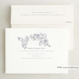 "Ornate" - Wedding Invitations in Indigo by Nazia Hyder - FREE Recipient Addressing