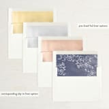 "Ornate" - Wedding Invitations in Indigo by Nazia Hyder - Envelope Liner Options