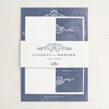 "Ornate" - Wedding Invitations in Indigo by Nazia Hyder - Assembled