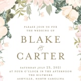 "Garden Wedding" - Wedding Invitations in Blush by Susan Moyal - Close-Up