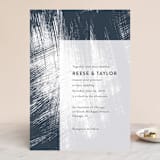"Modern Brush" - Wedding Invitations in Steel Blue by Lisa Guerrero - Front