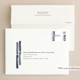 "Modern Brush" - Wedding Invitations in Steel Blue by Lisa Guerrero - FREE Recipient Addressing