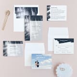 "Modern Brush" - Wedding Invitations in Steel Blue by Lisa Guerrero - Invitation Suite