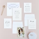 "Dressed in White" - Wedding Invitations in Cloud by Angela Garrick - Invitation Suite