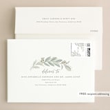 "Modern Wreath" - Wedding Invitations in Sage by Hooray Creative - FREE Recipient Addressing
