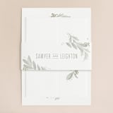 "Modern Wreath" - Wedding Invitations in Sage by Hooray Creative - Assembled