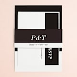 "Slanted" - Wedding Invitations in Noir by Drango Design - Assembled