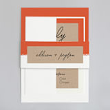"Joyfully Ever After" - Wedding Invitations in Tangerine by Faith Harlow - Assembled