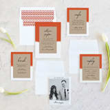 "Joyfully Ever After" - Wedding Invitations in Tangerine by Faith Harlow - Invitation Suite