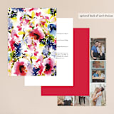 "Technicolor Flora" - Wedding Invitations in Poppy by Angela Marzuki - Back of Card