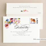 "Technicolor Flora" - Wedding Invitations in Poppy by Angela Marzuki - FREE Recipient Addressing