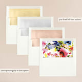 "Technicolor Flora" - Wedding Invitations in Poppy by Angela Marzuki - Envelope Liner Options