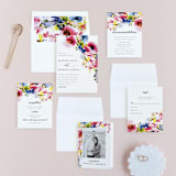 "Technicolor Flora" - Wedding Invitations in Poppy by Angela Marzuki - Invitation Suite