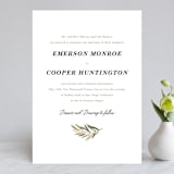 "Olive Branch" - Wedding Invitations in Olive by Wildfield Paper Co - Front