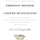 "Olive Branch" - Wedding Invitations in Olive by Wildfield Paper Co - Close-Up