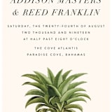 "Party in Paradise" - Wedding Invitations in Pineapple by Erin Hodges - Close-Up