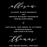 "Perspective" - Wedding Invitations in Noir by Kimberly FitzSimons - Close-Up