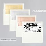 "Perspective" - Wedding Invitations in Noir by Kimberly FitzSimons - Envelope Liner Options