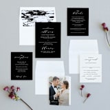 "Perspective" - Wedding Invitations in Noir by Kimberly FitzSimons - Invitation Suite