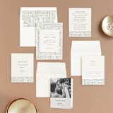 "Pattern Play" - Wedding Invitations in Pebble by Anelle Mostert - Invitation Suite
