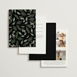 "Natures Greens" - Wedding Invitations in Ivory by Susan Moyal - Back of Card Options