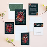 "Midnight Garden" - Wedding Invitations in Deep Sea by Jennifer Wick - Invitation Suite