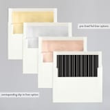 "Prelude" - Wedding Invitations in Vanilla by Nazia Hyder - Envelope Liner Options