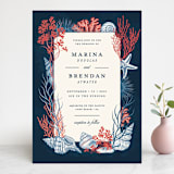 "Deep Blue" - Wedding Invitations in Deep Blue by Paper Sun Studio - Front