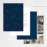 "Deep Blue" - Wedding Invitations in Deep Blue by Paper Sun Studio - Back of Card