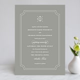 "Framed Details" - Wedding Invitations in Pebble by Kimberly FitzSimons - Front